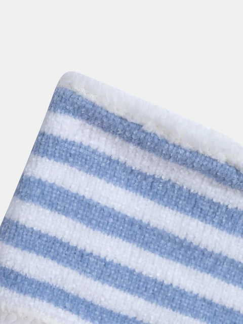 Blue Stripe Soft Boa Snood