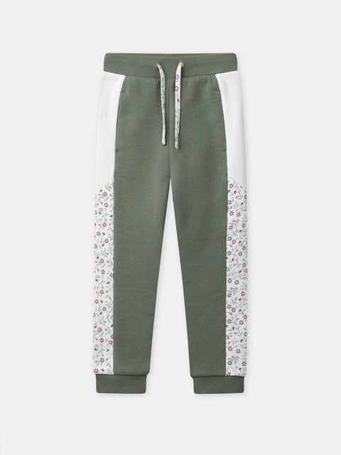 Green Cotton Fleece Joggers