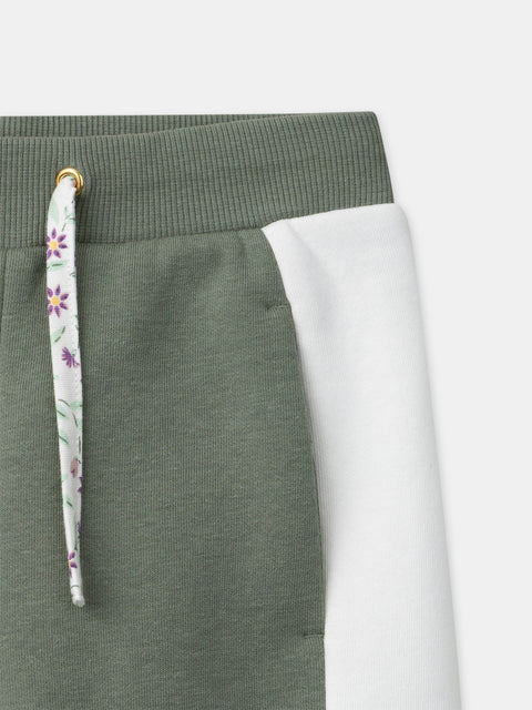 Green Cotton Fleece Joggers