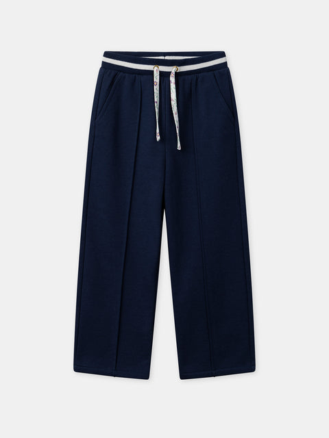 Navy Cotton Fleece Joggers