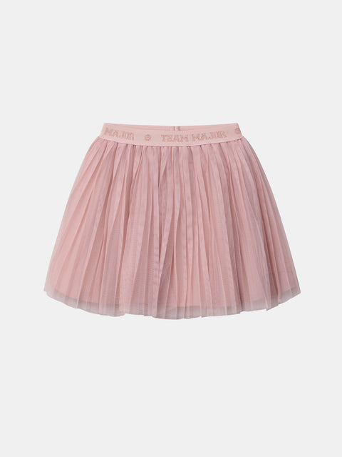 Pink Pleated TulleSkirt