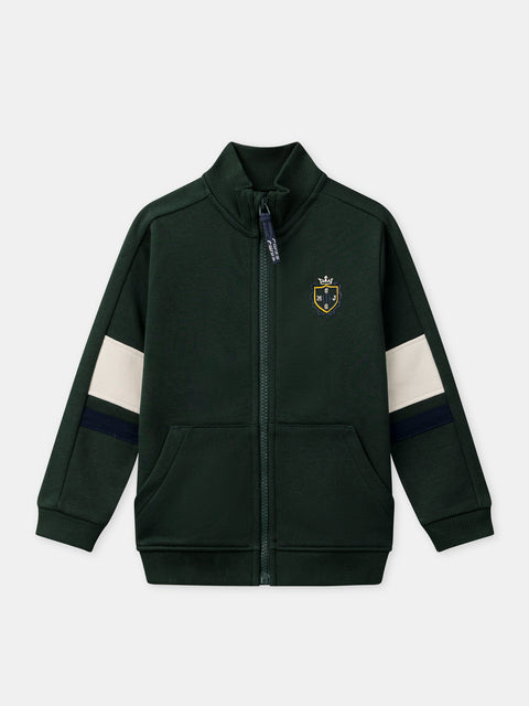 Green Cotton Fleece Sweatshirt