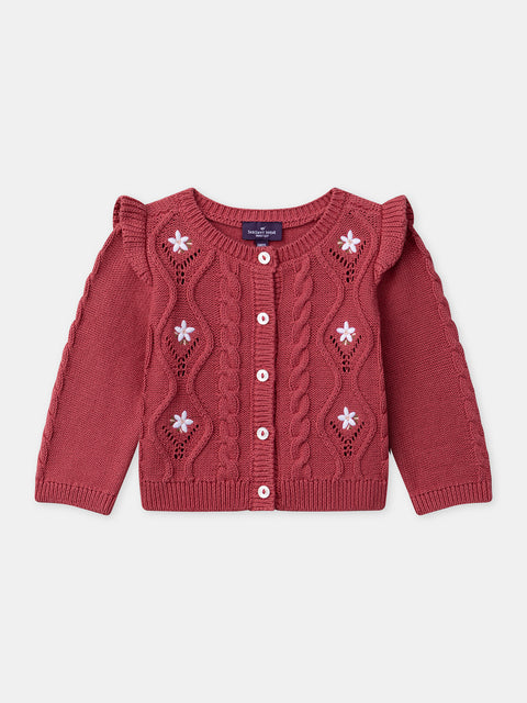 Raspberry Pink Cotton Cardigan