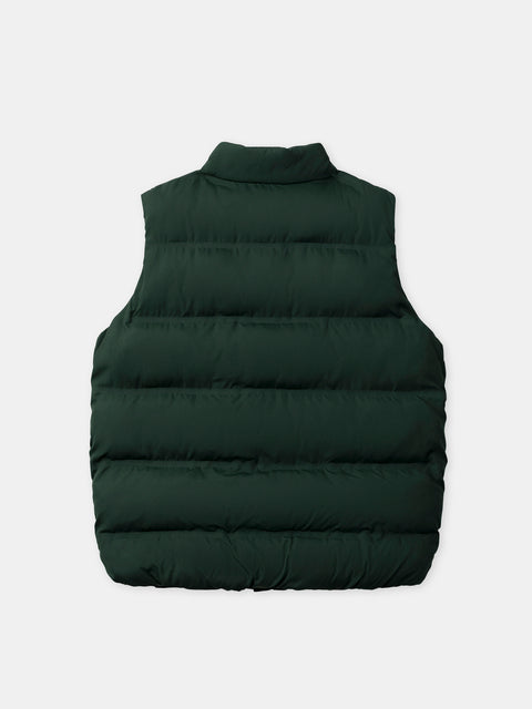 Lined Green Sleeveless Jacket