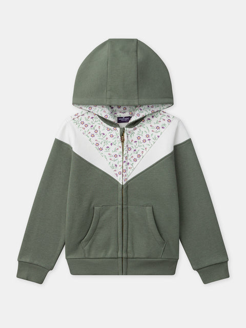 Khaki Green Cotton Fleece Hoodie