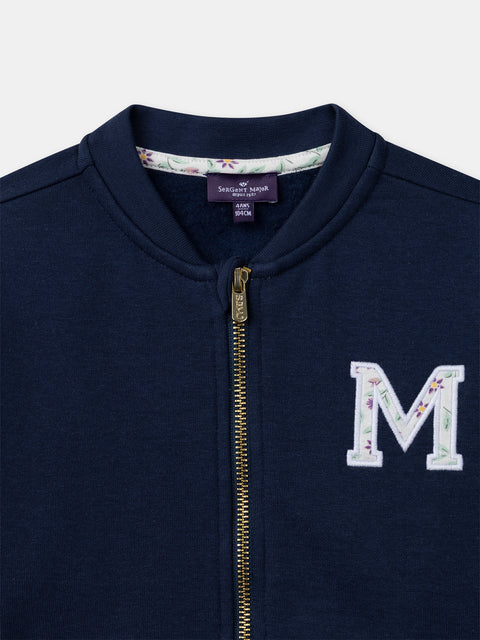Navy Cotton Fleece Sweatshirt