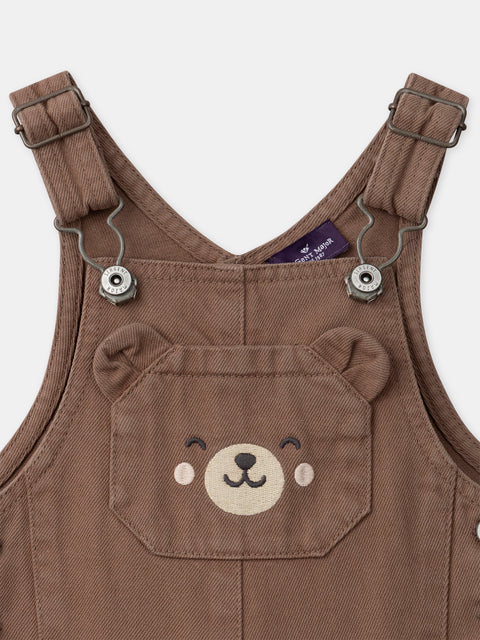 Brown Cotton Dungarees