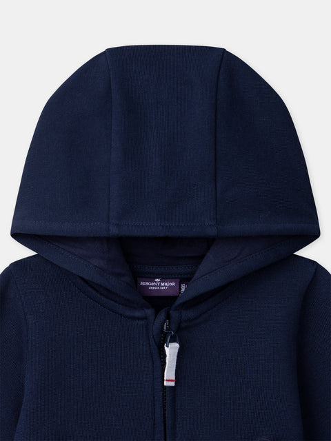 Navy Cotton Fleece Sweatshirt