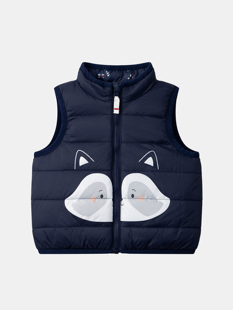 Sleeveless Reversible Navy Jacket