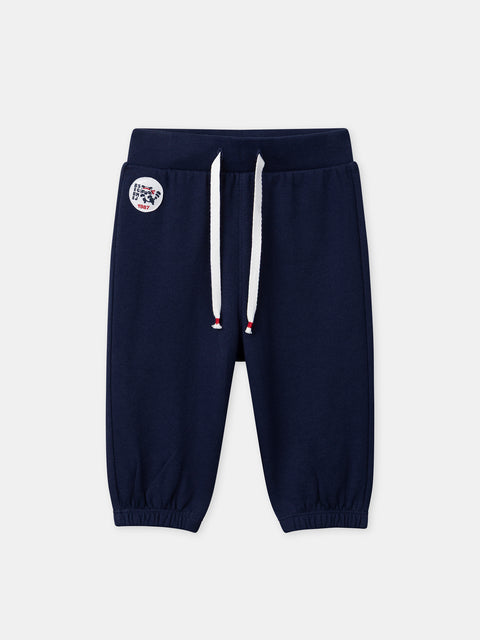 Navy Cotton Fleece Joggers