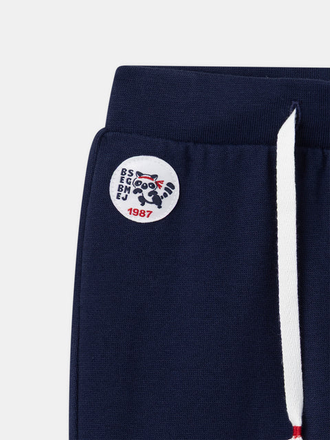 Navy Cotton Fleece Joggers
