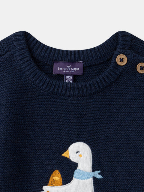 Navy Goose Applique Jumper