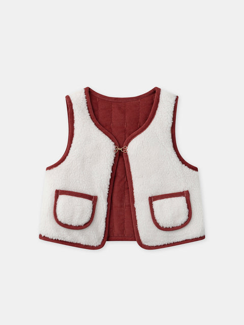 Reversible Burgundy Cotton Gilet