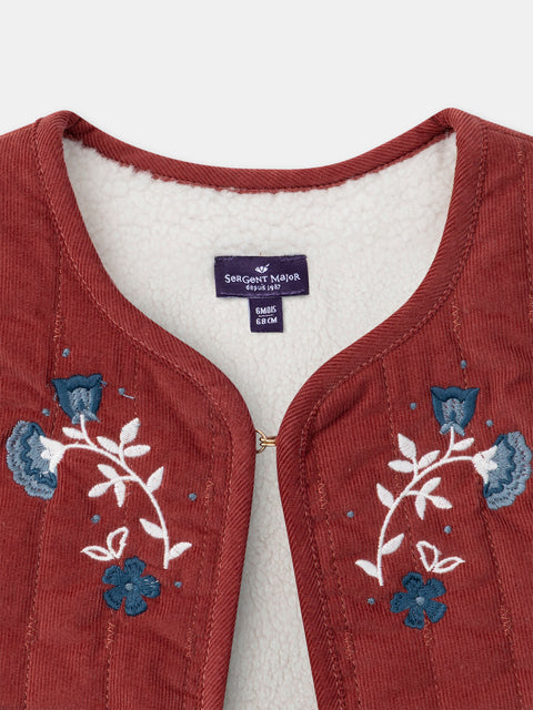 Reversible Burgundy Cotton Gilet