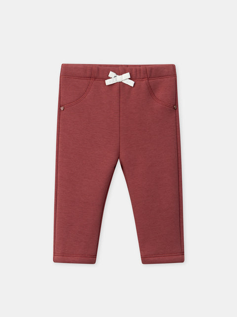 Brick Red Jersey Leggings