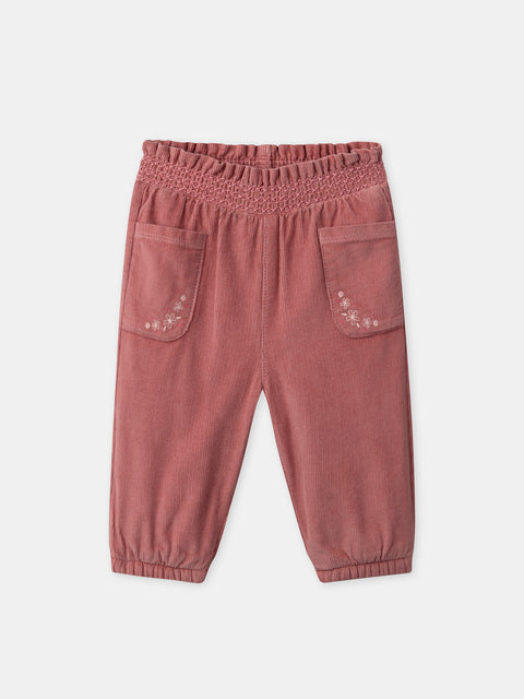 Lined Pink Corduroy Trousers