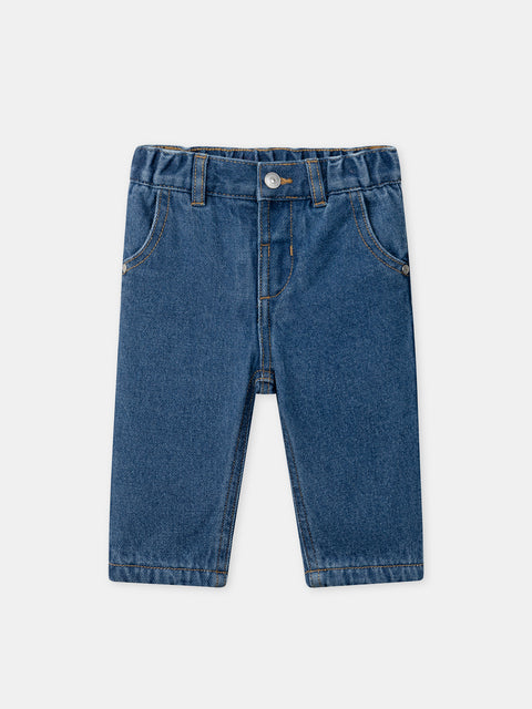 Blue Fleece Lined Denim Jeans