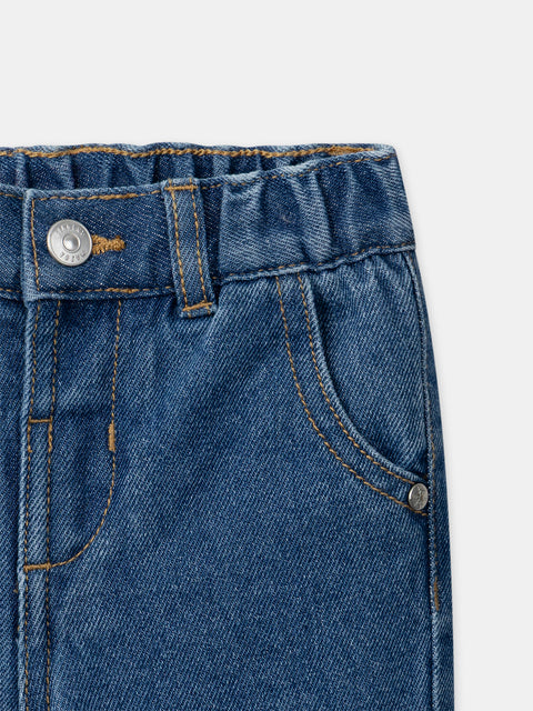 Blue Fleece Lined Denim Jeans