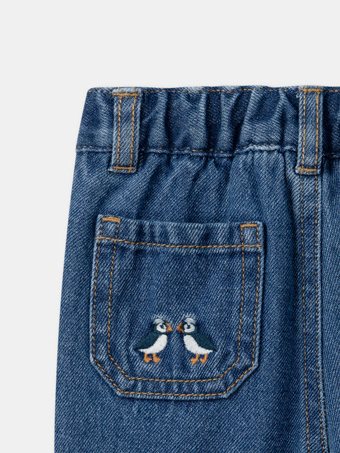 Blue Fleece Lined Denim Jeans