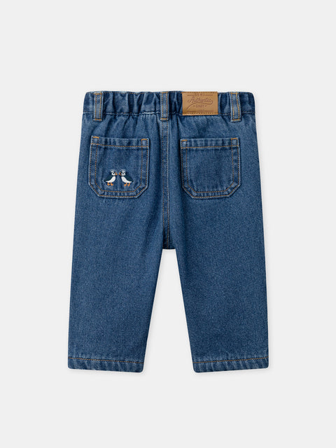 Blue Fleece Lined Denim Jeans
