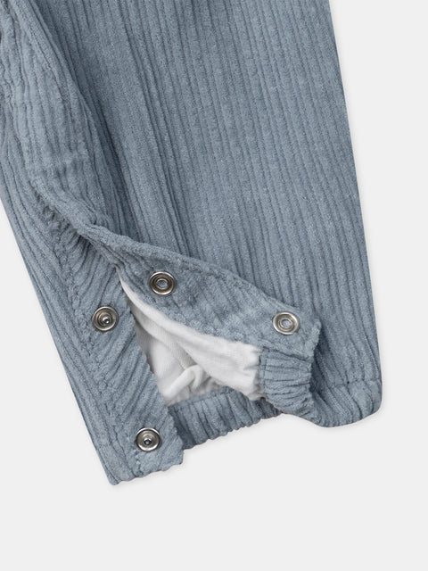 Lined Blue Corduroy Dungarees