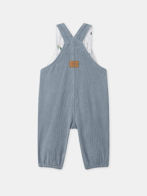 Lined Blue Corduroy Dungarees