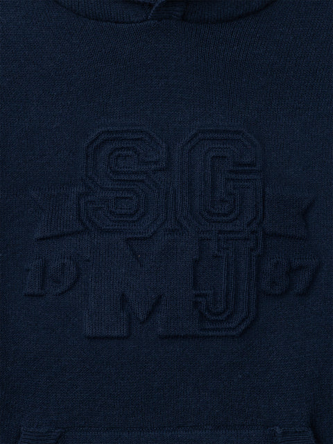 Navy Cotton Hoodie