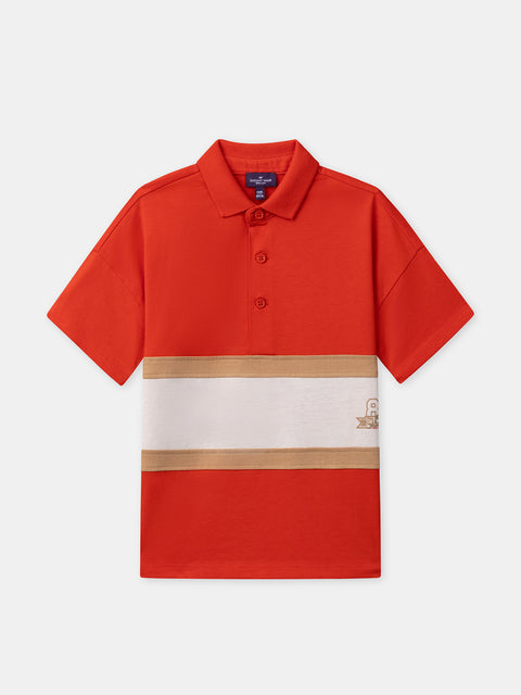 Red Jersey Cotton Polo Shirt