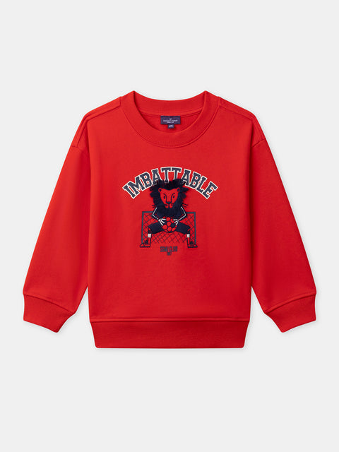 Red Cotton Rich Sweatshirt