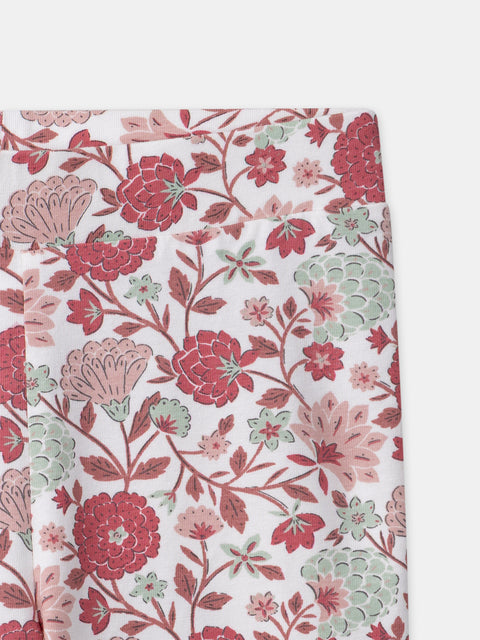 Floral Print Cotton Leggings