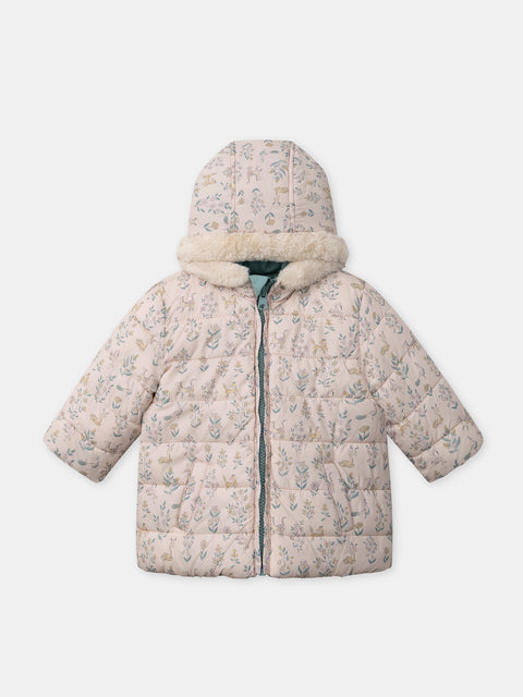 Reversible Floral Print Padded Jacket
