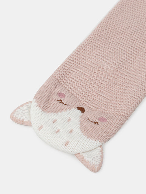 Lined Pink Scarf
