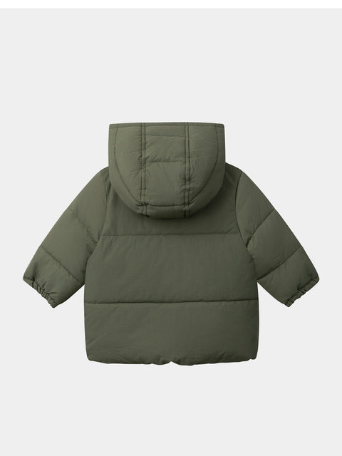 Green Micropolar Lined Hooded Jacket
