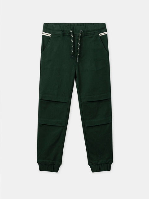 Dark Green Brushed Trousers