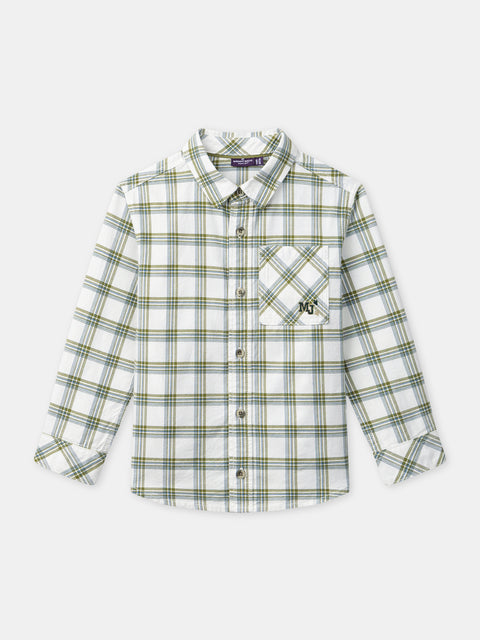 Green Check Brushed Cotton Shirt