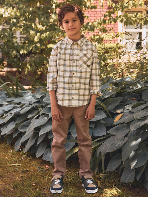 Green Check Brushed Cotton Shirt