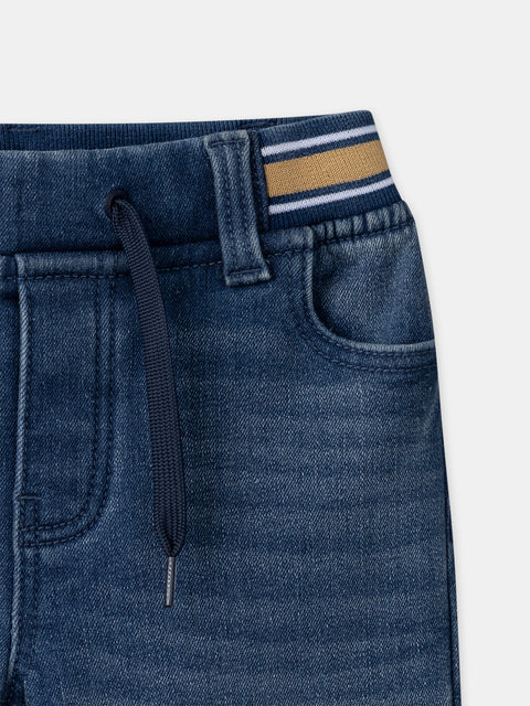 Blue Fleece Lined Denim Jeans