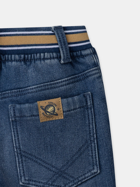 Blue Fleece Lined Denim Jeans