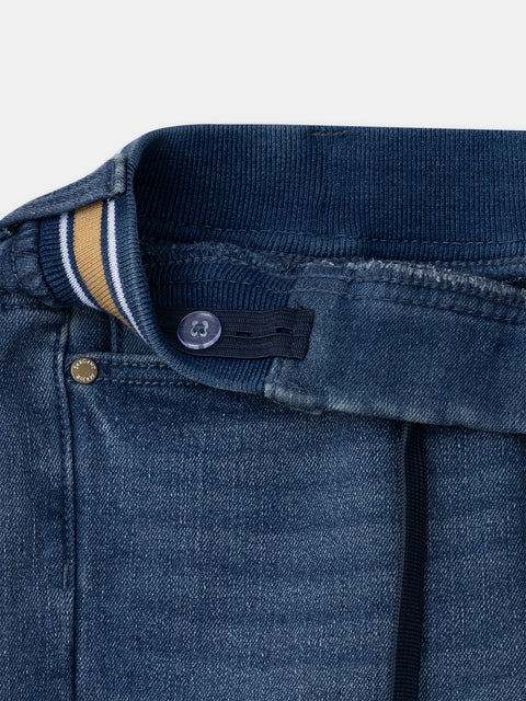 Blue Fleece Lined Denim Jeans