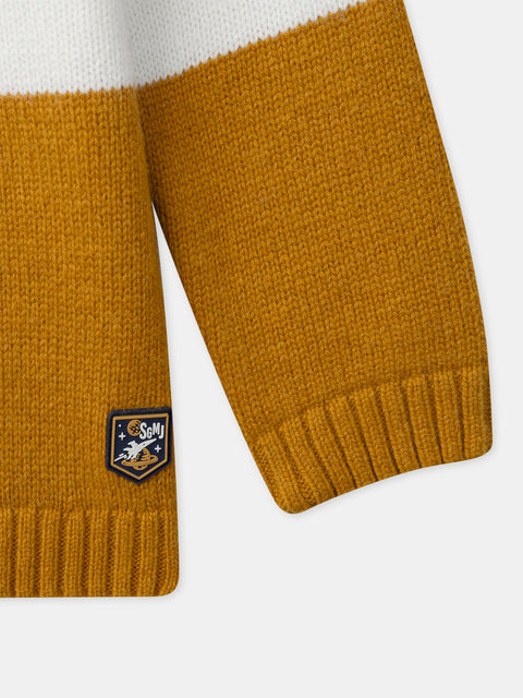 Navy Stripe Wool Mix Jumper