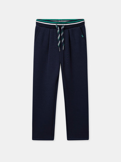 Navy Bonded Jersey Joggers