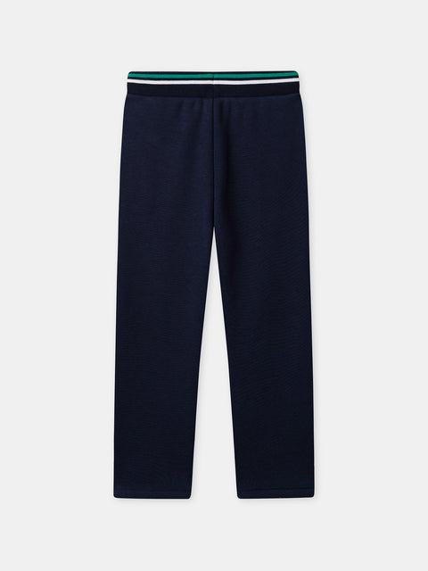 Navy Bonded Jersey Joggers
