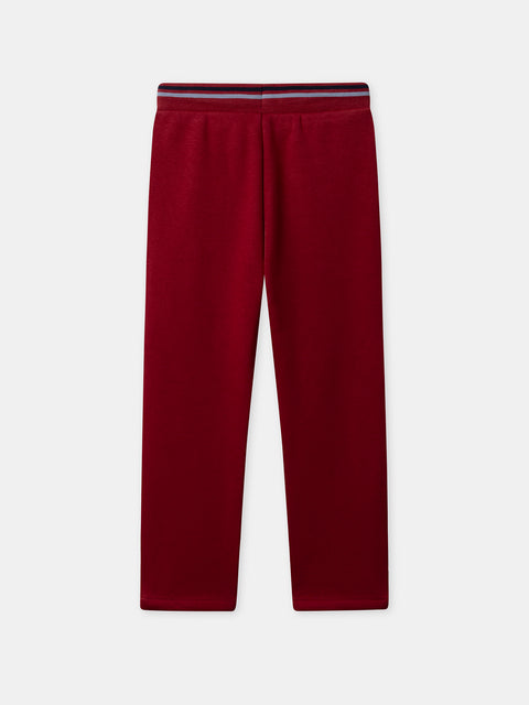 Burgundy Bonded Jersey Joggers