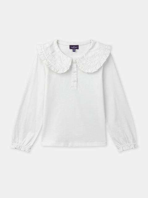 Cream Collared Cotton Blouse