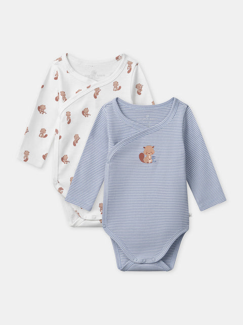 2 Pack newborn Cotton Bodysuits