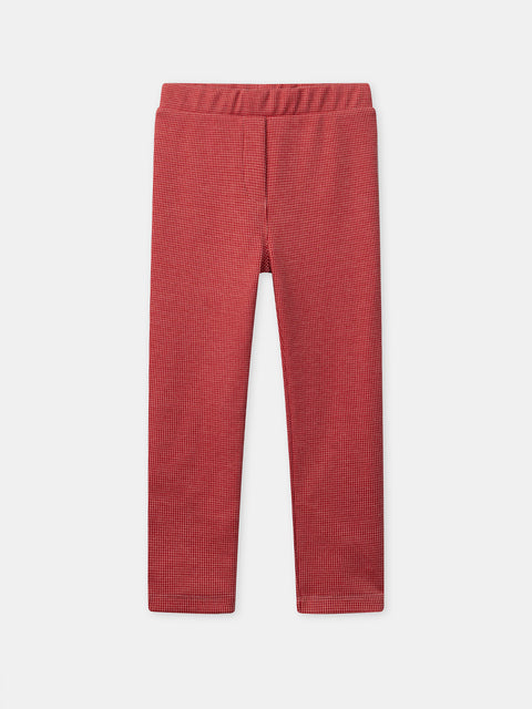 Pink Houndstooth Check Leggings