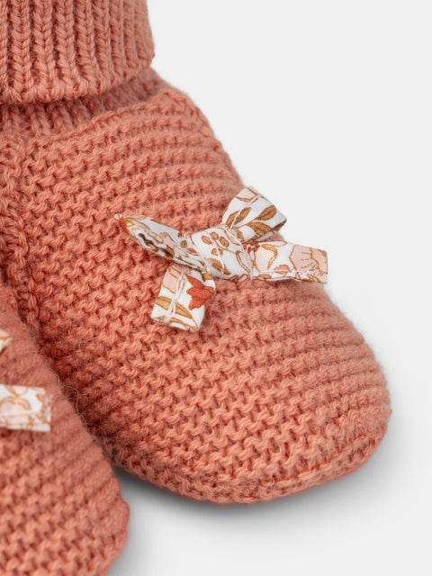 Newborn Lined Knitted Cotton Rich Slippers