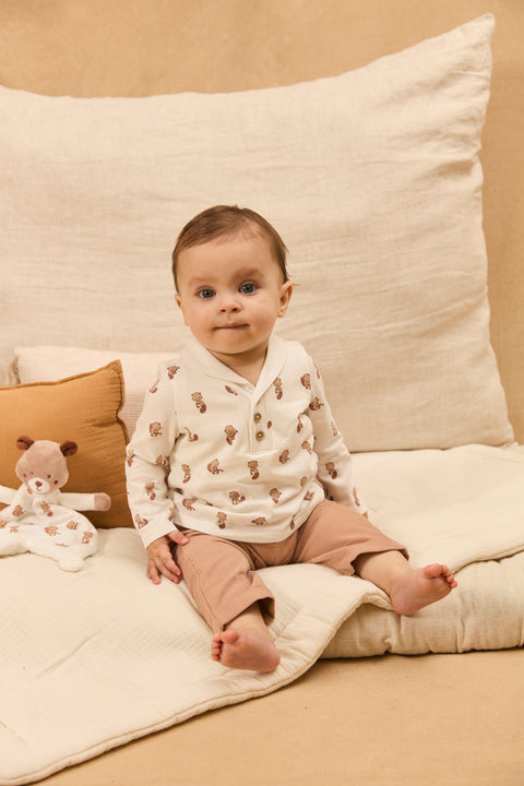 Newborn Printed T-shirt & Matching Corduroy Trousers