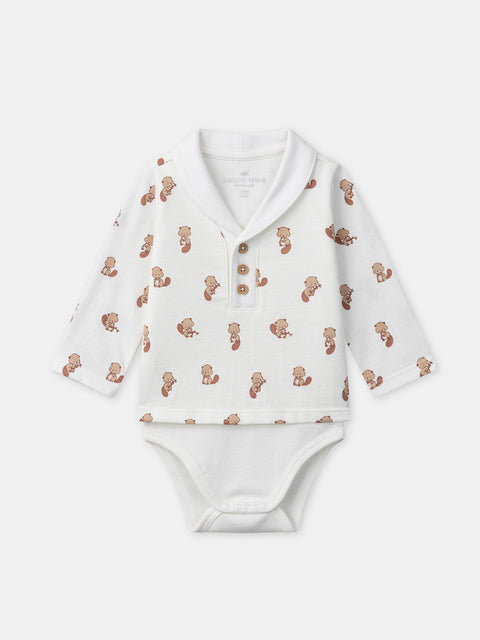 Newborn Printed T-shirt & Matching Corduroy Trousers