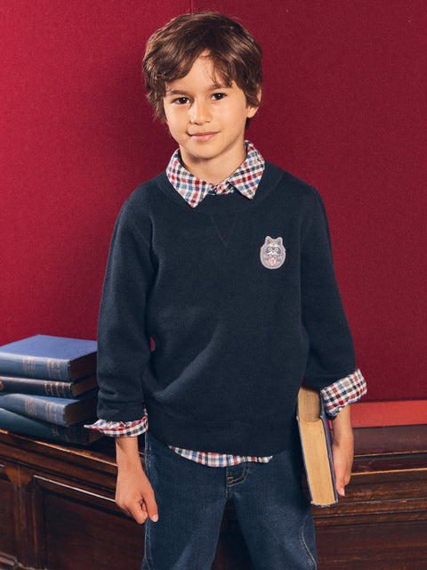 Navy Cotton Jumper